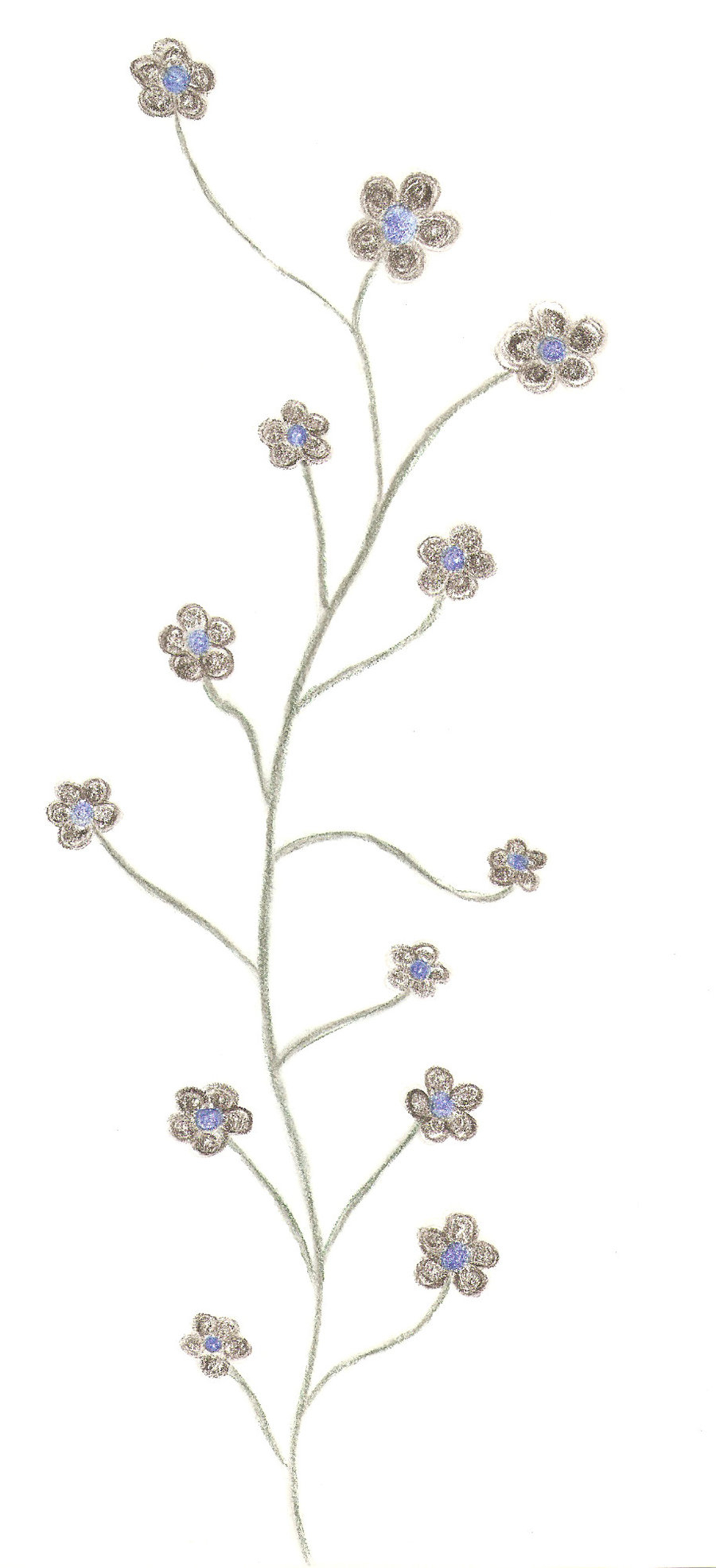 900x1973 Flower Vine Drawing Flower Vine Drawing - Flower Vine Sketch