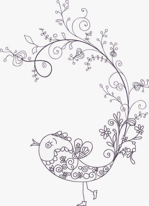 500x690 Hand Drawn Sketch Flower Vine Flower Pattern, Hand Vector, Sketch - Flower Vine Sketch