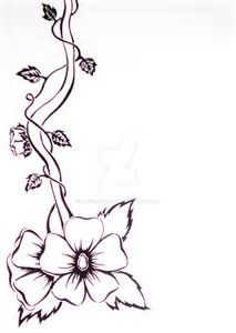 213x300 Image Result For Simple Flower Sketches Vine Canvases - Flower Vine Sketch