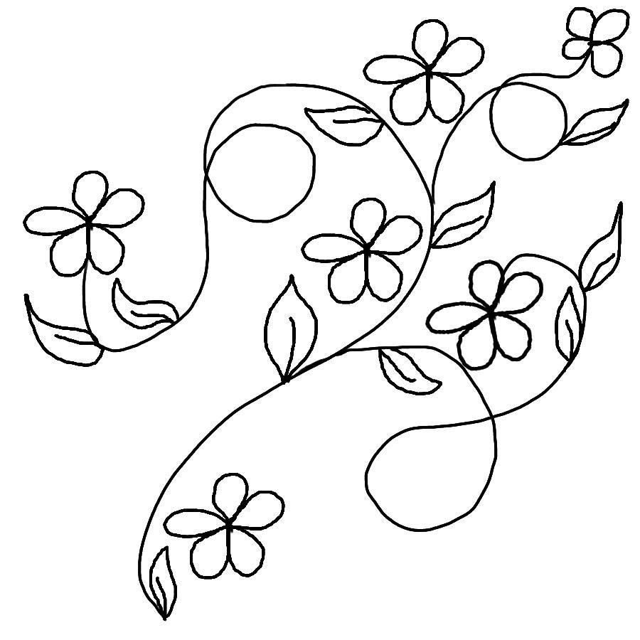 900x900 Ivy Vines Leaf Coloring Pages Sketch - Flower Vine Sketch