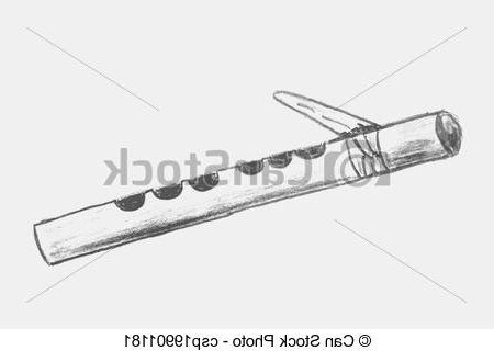450x320 Drawn Flute Sketch 3328633 - Flute Sketch