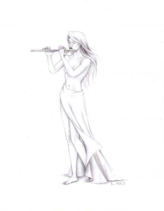 543x700 Sketch Fest! - Flute Sketch