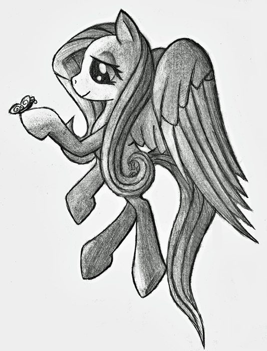 533x700 Fluttershy Sketch My Little Pony Friendship Is Magic Know - Fluttershy Sketch