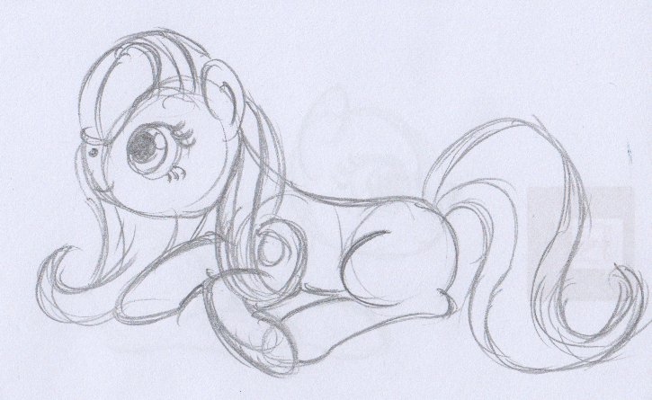 725x445 Fluttershy Sketches Unicorn In The Breeze - Fluttershy Sketch