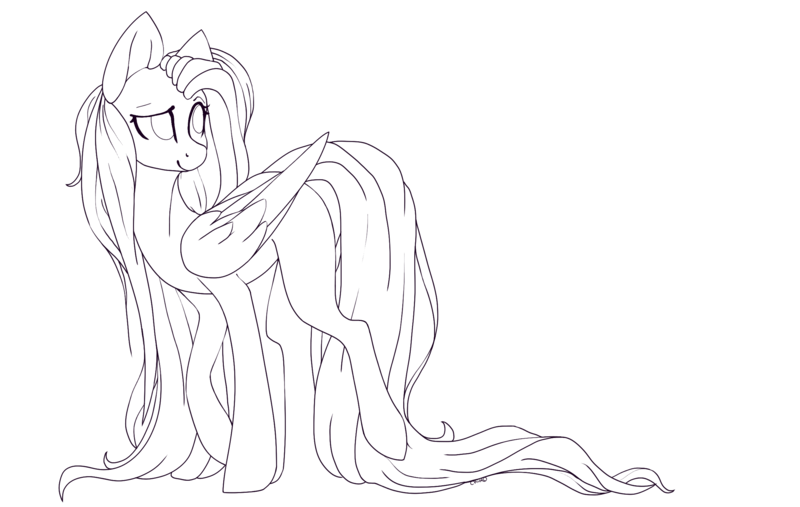 800x507 Human Pony Sketch Horse Drawing - Fluttershy Sketch