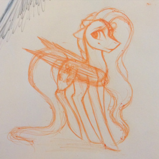 320x320 Fluttershy Sketch - Fluttershy Sketch