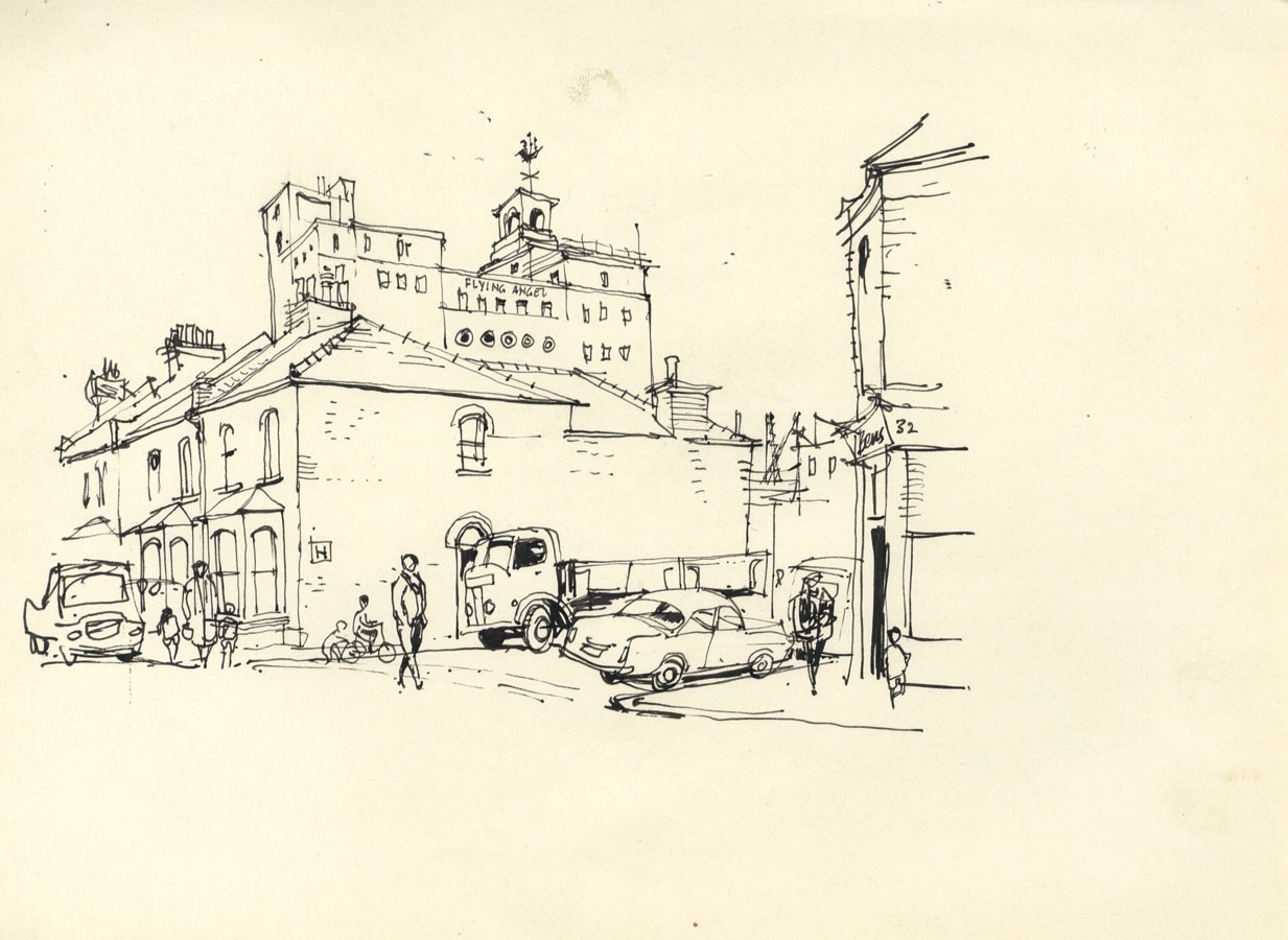 1233x900 Paul Sharp - Flying Angel Sketch