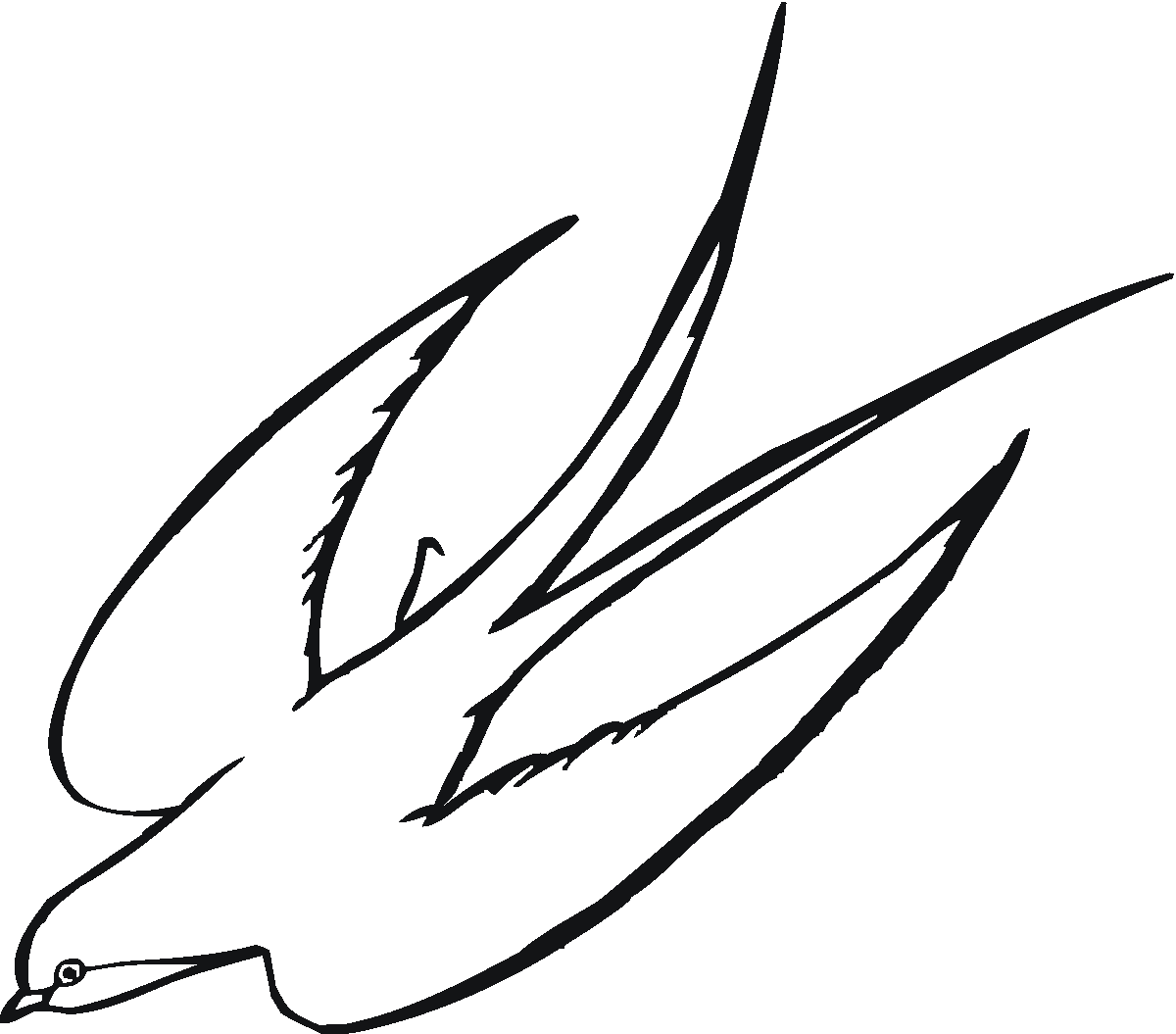 1200x1055 Flying Bird Drawings - Flying Bird Sketch