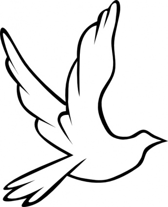 345x425 Flying Bird Line Art Clipart - Flying Bird Sketch