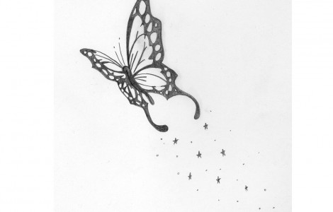 470x300 Flying Butterfly Tattoos Designs Tattoos Designs Ideas - Flying Butterfly Sketch