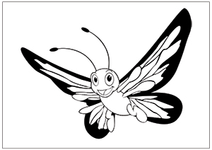 300x212 Simple Flying Butterfly Drawings - Flying Butterfly Sketch