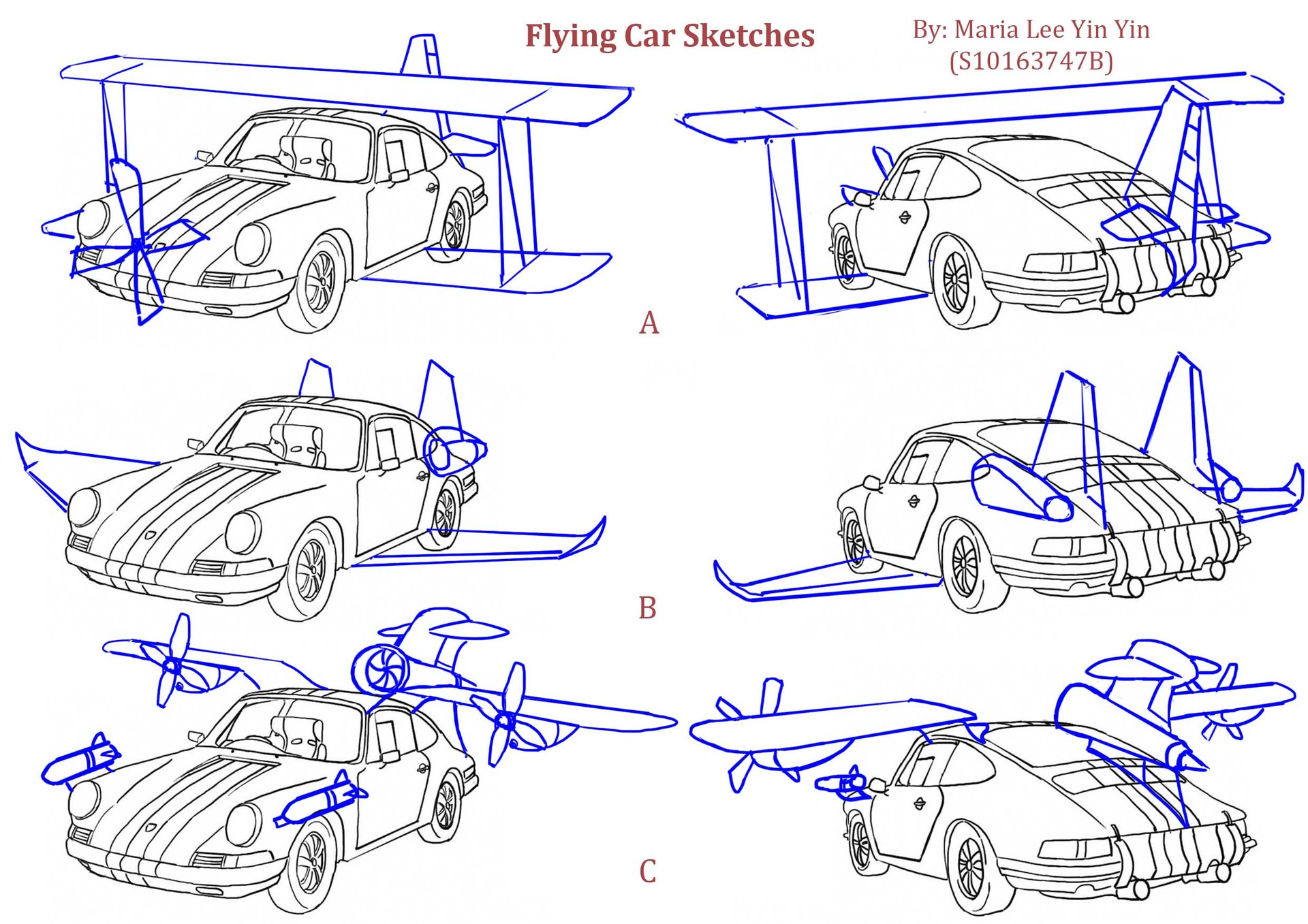 Flying Car Sketch at Explore collection of Flying