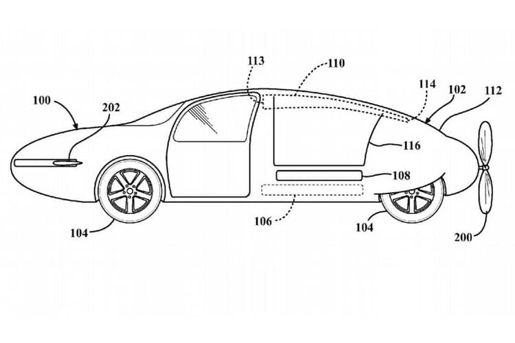 750x500 Toyota Patents Flying Car - Flying Car Sketch