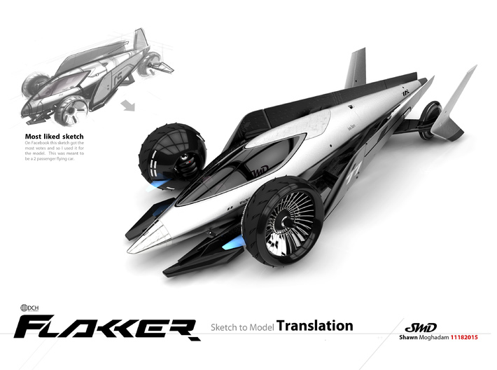 710x528 Flakker The Flying Car - Flying Car Sketch