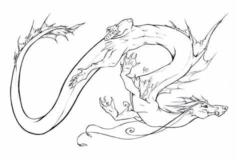 474x320 Simple Dragon Drawings Flying. Easy Sketch Of A Dragon Hasshe - Flying Dragon Sketch