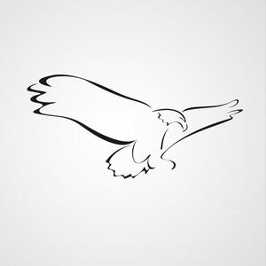 300x300 Flying Eagle Artistic Sketch Big Amp Small Sizes Colour Wall Sticker - Flying Eagle Sketch