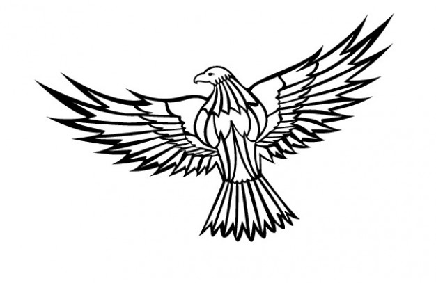 626x407 Flying Eagle Clipart Vector Free Download - Flying Eagle Sketch