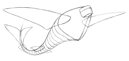 432x205 How To Draw A Flying Fish In 7 Steps - Flying Fish Sketch