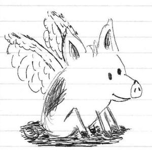 300x300 Flying Pig Sketch - Flying Pig Sketch