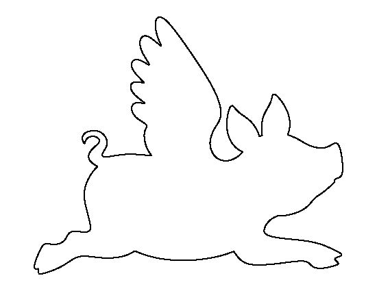 550x425 Pig Line Art Image Group - Flying Pig Sketch