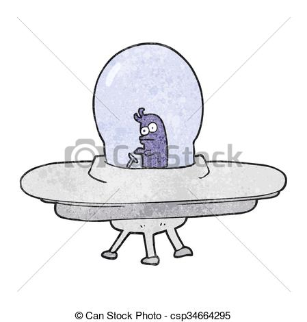 449x470 Freehand Textured Cartoon Flying Saucer. - Flying Saucer Sketch