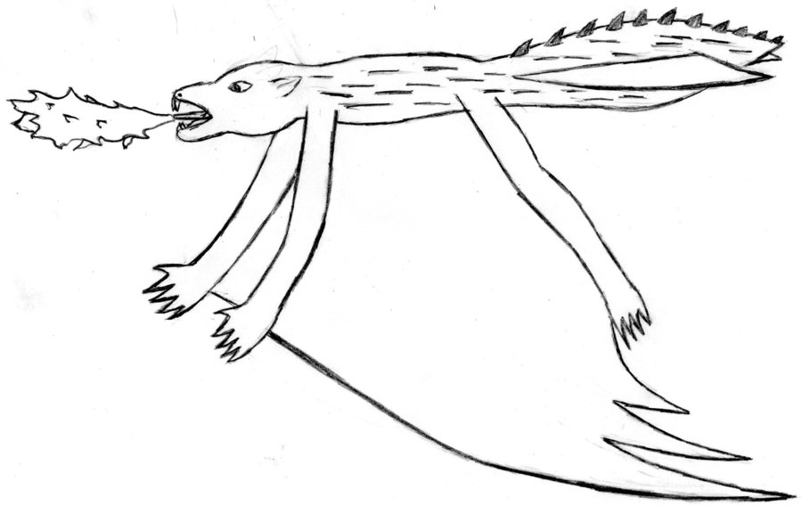 900x568 Monster Sketch Mutant Flying Squirrel By Peacekid4 - Flying Squirrel Sketch