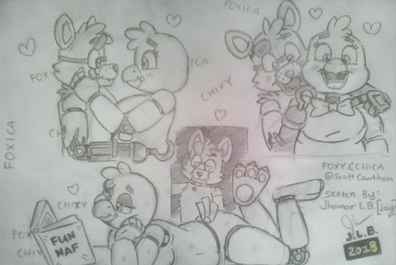 1280x856 Fnaf Foxica Sketches By Sammfeatblueheart - Fnaf Sketches