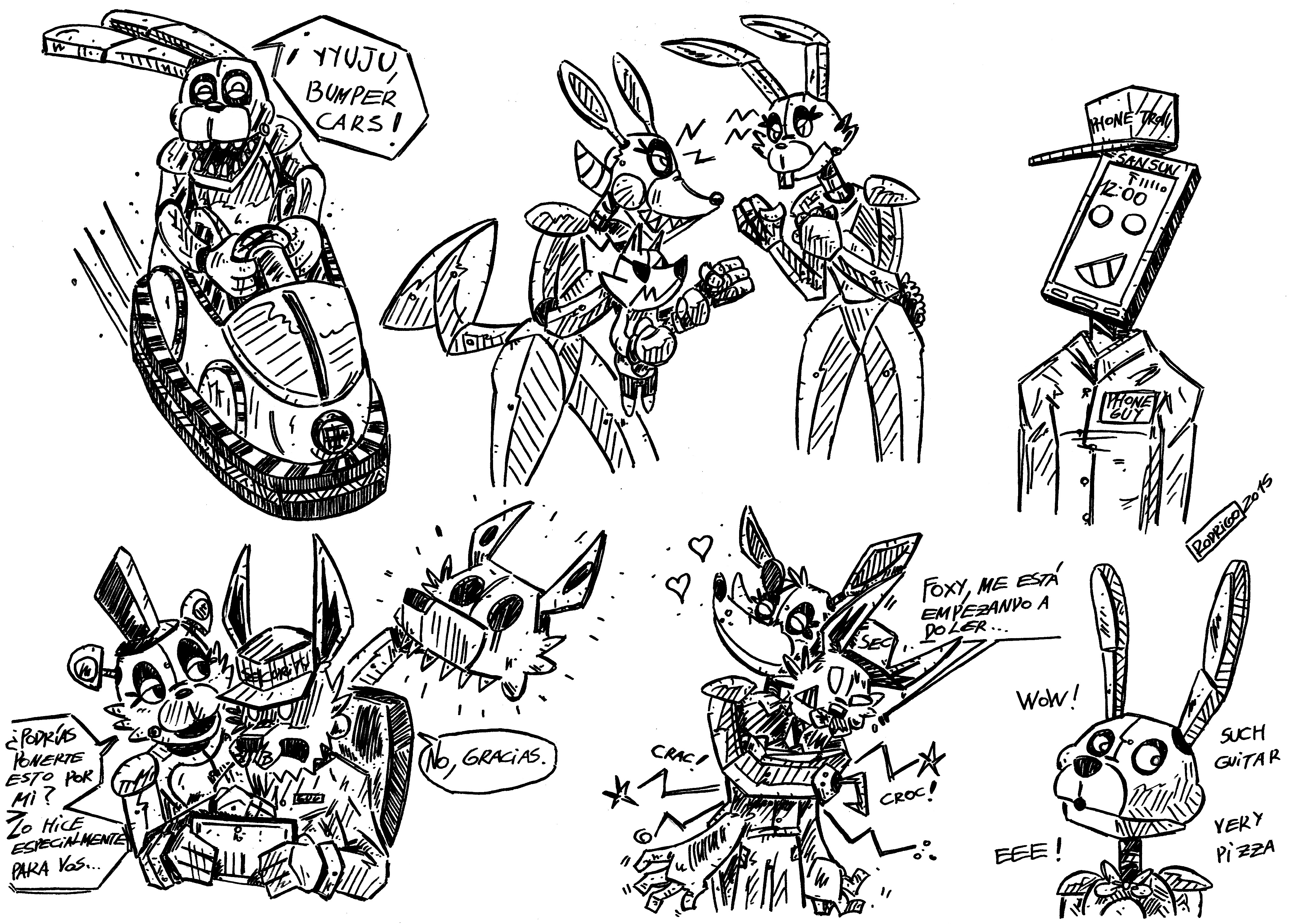 4087x2893 Fnaf Sketches 4 Weasyl - Fnaf Sketches