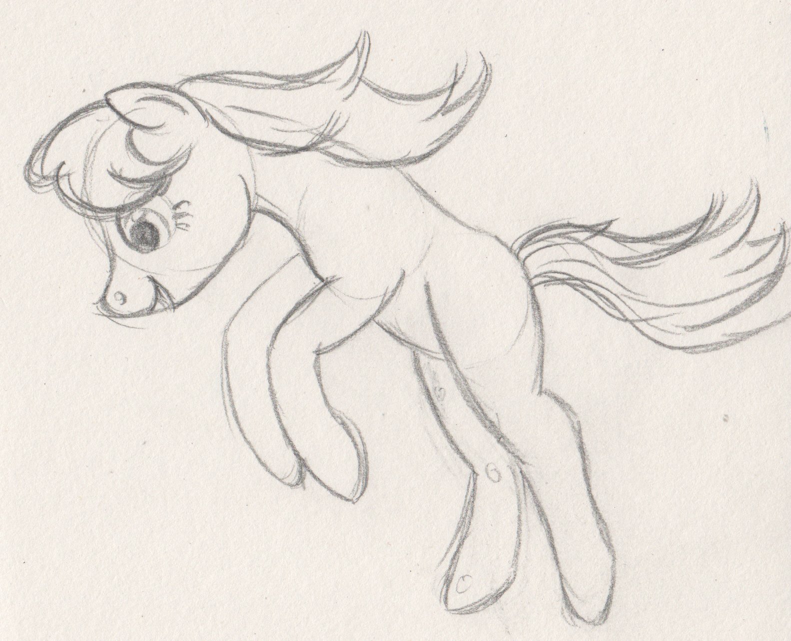 1583x1283 Sketch Jumping Foal Unicorn In The Breeze - Foal Sketch