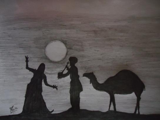 544x407 Pencil Sketches Amp Painting Romantic Sketches - Folk Sketch