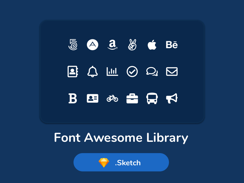 800x600 Font Awesome Sketch Library Freebie - Font Awesome Sketch