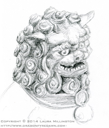 361x425 Foo Dog Sketch Weasyl - Foo Dog Sketch