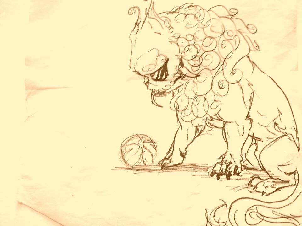 960x720 Japanese Foo Dog Sketches - Foo Dog Sketch