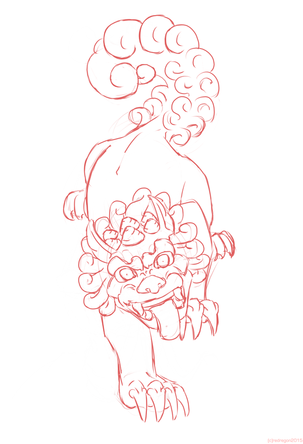 600x878 Sketch - Foo Dog Sketch