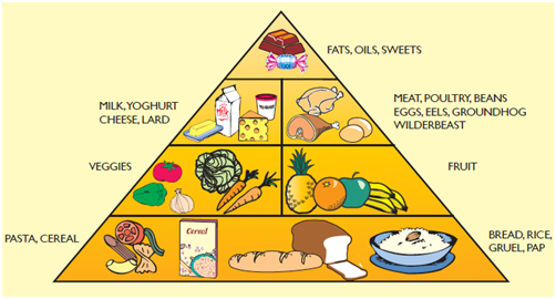 502x270 Balanced Diet Information Sheet Children For Health - Food Pyramid Sketch