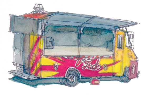 550x365 Los Angeles Food Truck The Tailgate Truck Urban Sketchers - Food Truck Sketch