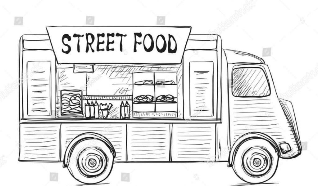 Food Truck Sketch at PaintingValley.com | Explore collection of Food