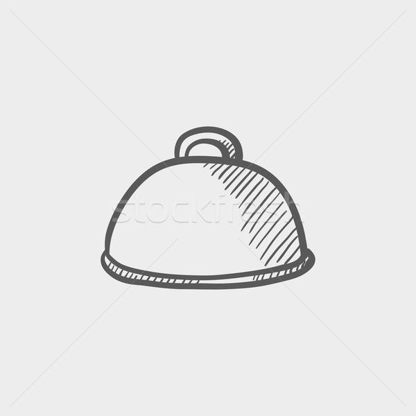 600x600 Food Cover Sketch Icon Vector Illustration Andrei Krauchuk - Food Web Sketch