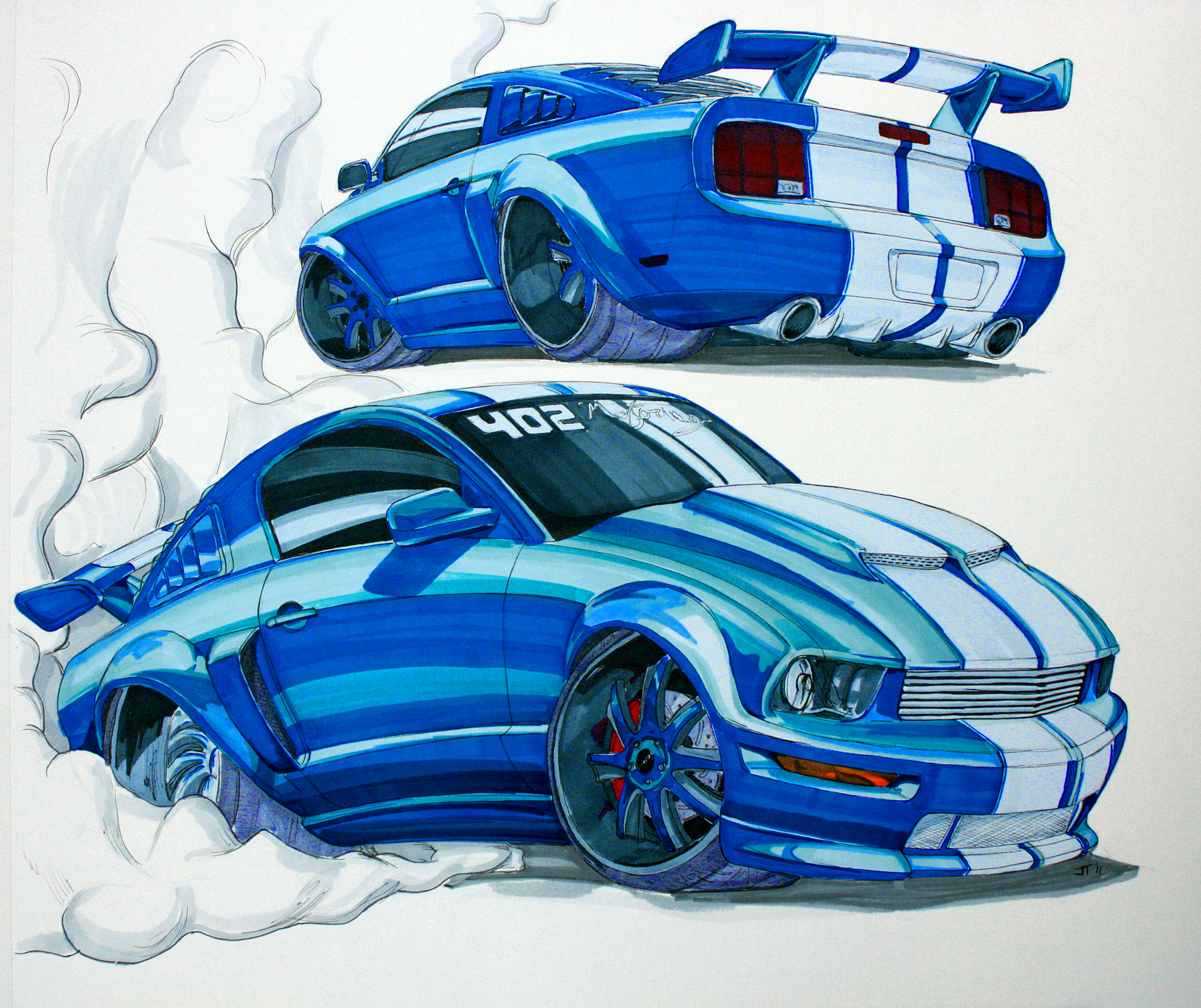 2668x2239 Infamous Jims Auto Art - Foose Sketches