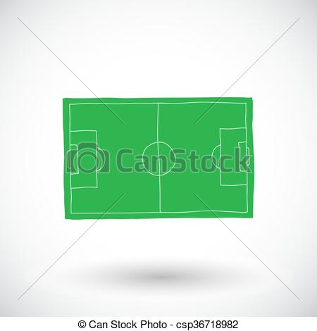 450x470 Football Field Sketch. Hand Drawn Sport Icon. Vector Illustration - Football Field Sketch