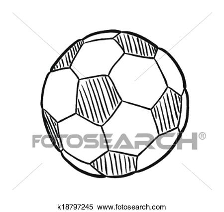 450x425 Sketch Clipart Football - Football Field Sketch