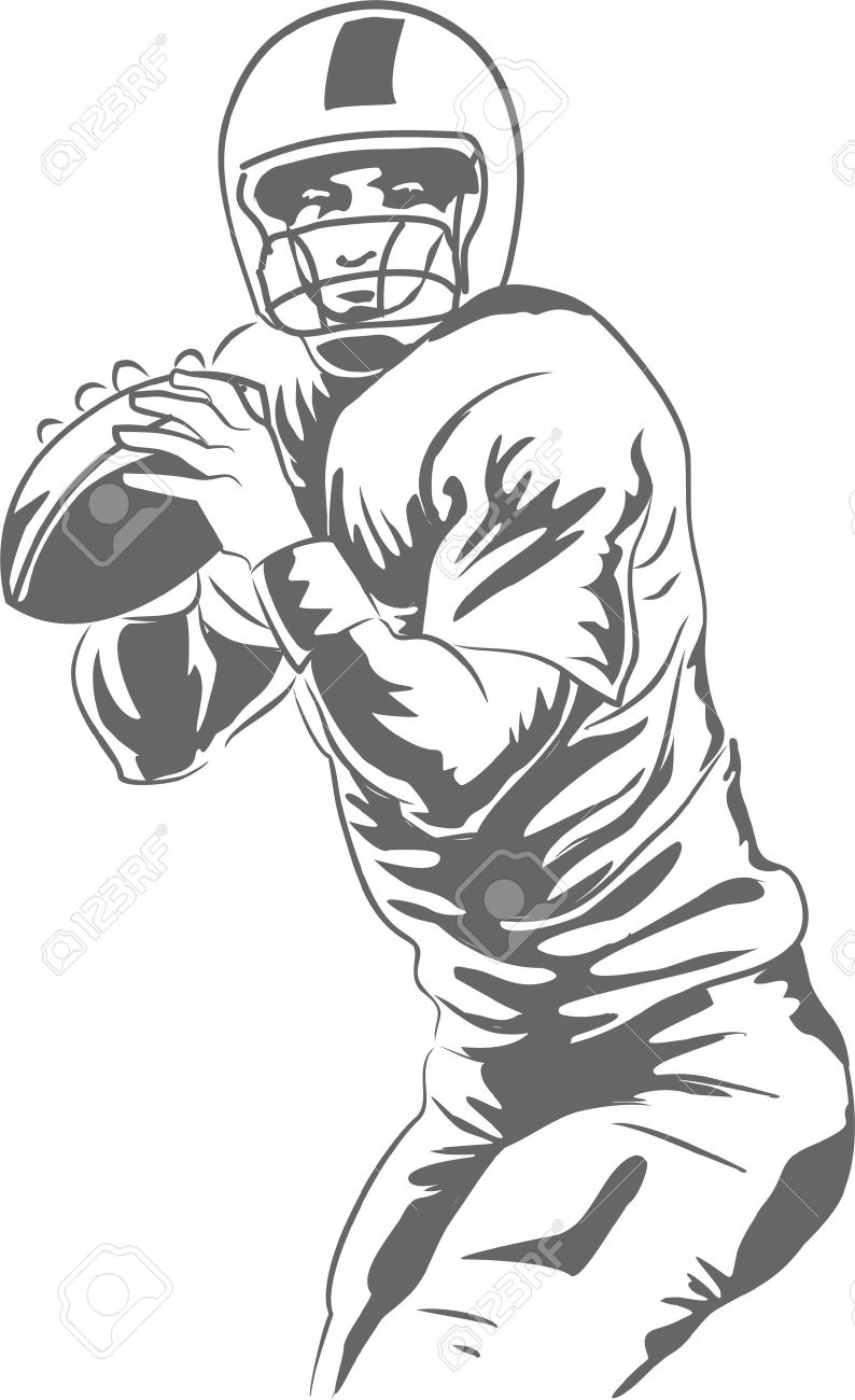 794x1300 Football Clipart Sketch ~ Frames ~ Illustrations ~ Hd Images - Football Game Sketch