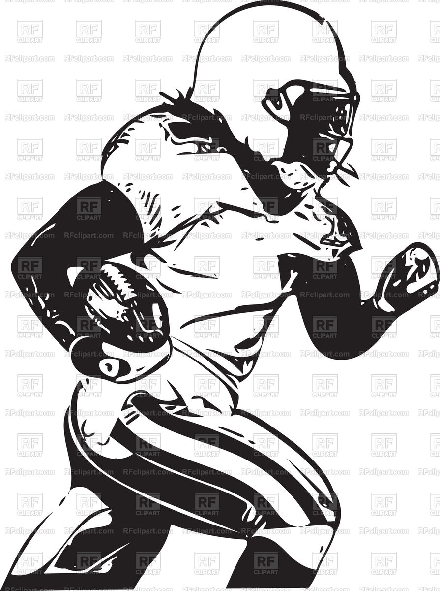 895x1200 American Football Player Sketch Vector Image Vector Artwork Of - Football Game Sketch