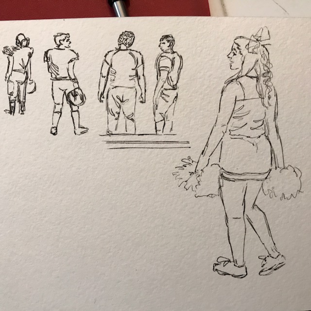 640x640 Football Game Threesixfiveart - Football Game Sketch