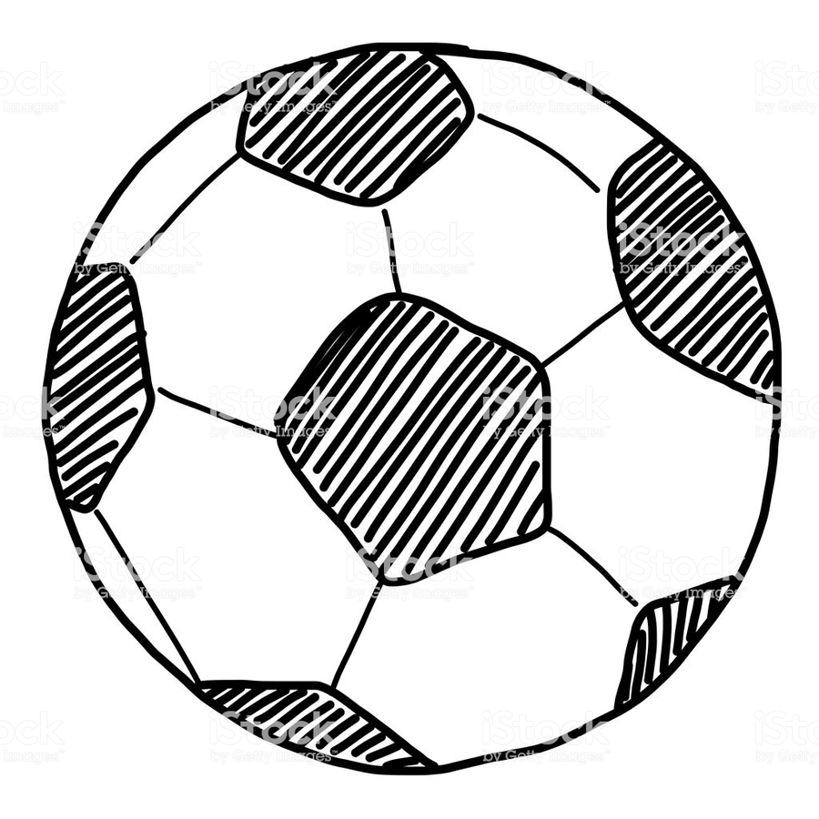 900x900 Download Cute Soccer Ball Drawing Clipart Football Drawing Ball - Football Game Sketch