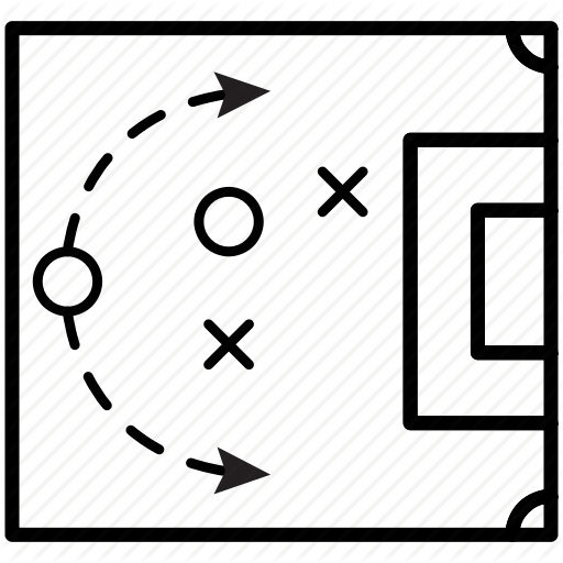 512x512 Football, Game, Sketch, Soccer, Sport, Strategi Sketch, Strategy Icon - Football Game Sketch