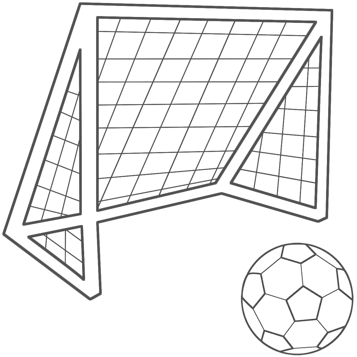 1200x1200 Photos How To Draw A Soccer Net, - Football Goal Sketch