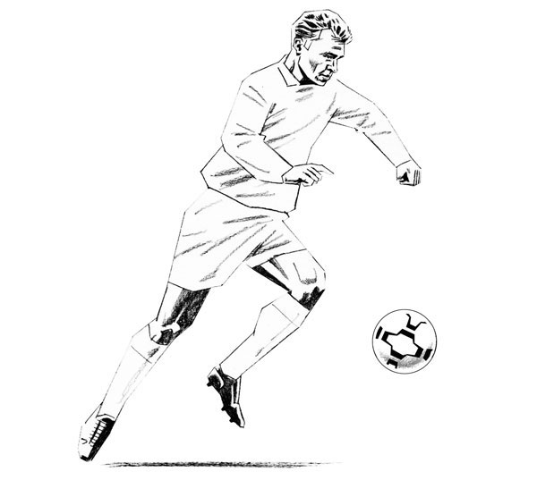 600x537 Arsenal Thefootballartist - Football Goal Sketch