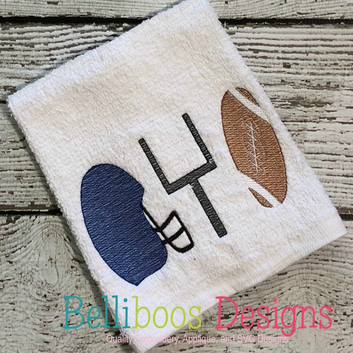 700x700 Football Goal Helmet Trio Sketch Embroidery Design Belliboos Designs - Football Goal Sketch