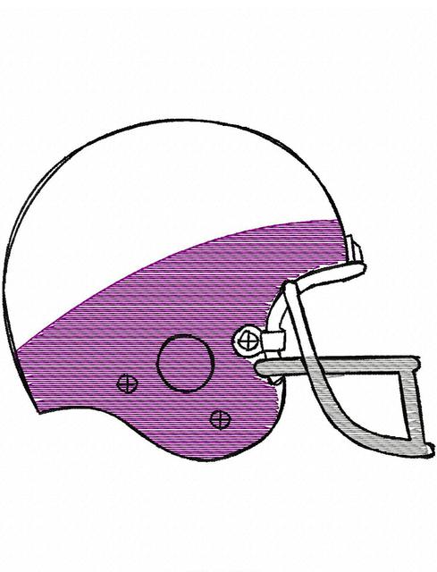 489x640 Football Helmet Sketch Embroidery Design Jazzy Zebra Designs - Football Helmet Sketch